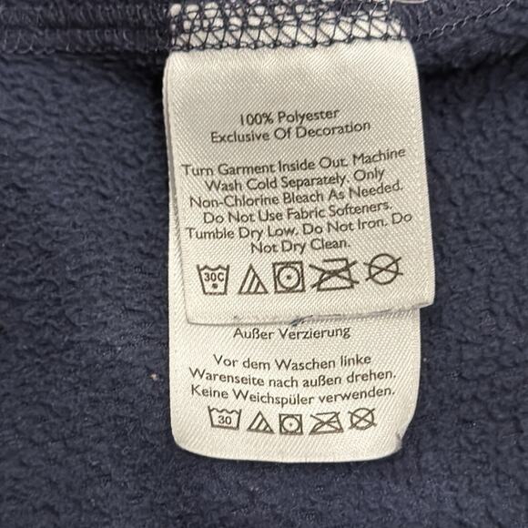 Eddie Bauer Women's Quarter Zip Pullover Fleece Sweater Dark Navy Size L - Picture 7 of 7